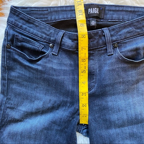 Paige | Verdugo Ankle Skinny Jeans | Dark Blue | Size 28 - Picture 6 of 11